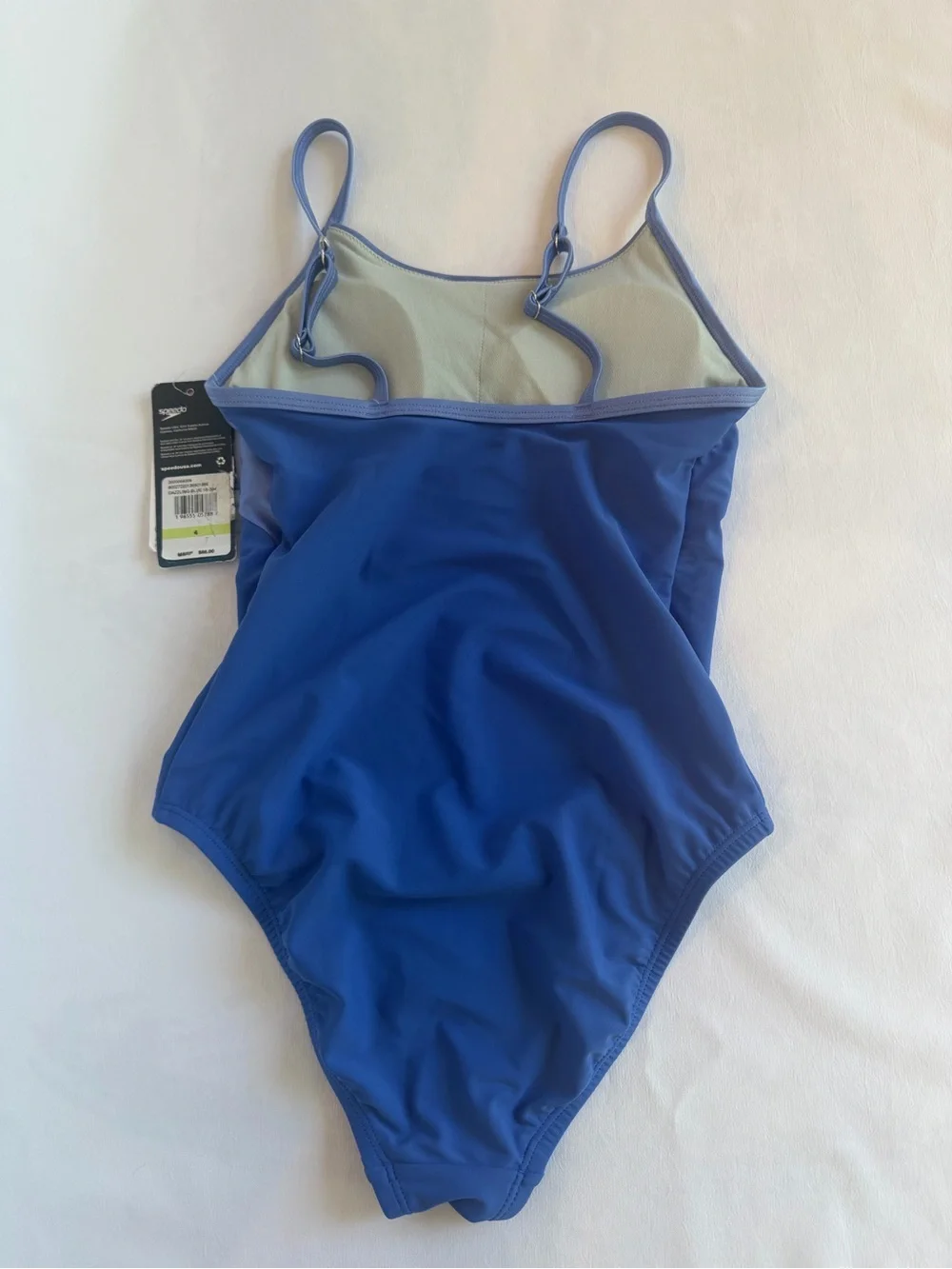 Speedo Purple and Periwinkle Colorblock One-Piece Swimsuit